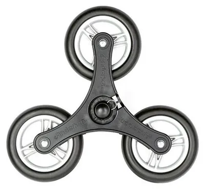Image de Couronne à 3 roues pour chariot de courses Scala shopper treppensteiger et Royal shopper treppensteiger - D 13 cm - Noir