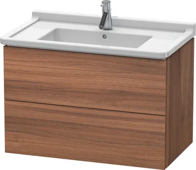 Produktbild von Waschtischunterbau L-CUBE 469x820x558mm nussbaum natur nussbaum natur