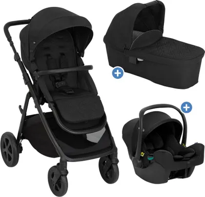 Obrázek produktu pro Graco Near2Me DLX Trio, Baldachýn, Dětský cestovní systém, Jakékoliv pohlaví, Pevná kola, Sklopný, Černá