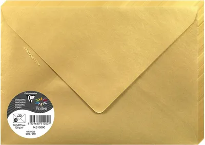 Image de Pollen by Clairefontaine 51200C Pollen by Clairefontaine Enveloppe C5, or