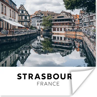 Produktbild von MuchoWow® Poster Frankreich - Wasser - Häuser 75x75 cm - Wand Dekoration