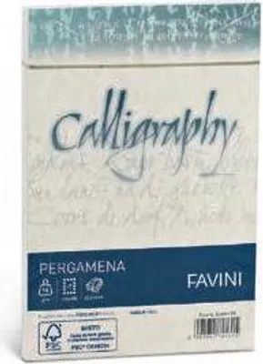 Produktbild von Favini Pergamena Calligraphy, Cremefarben, Papier, 90 g/m², 180 mm, 120 mm, 25 Stück(e)