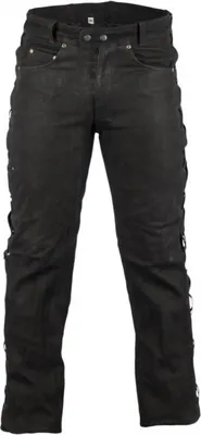 Produktbild von Nubuk Lederhose Seiten geschnürt Bikerhose Lederjeans Chopper Motorrad(34)