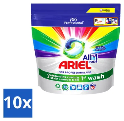 Produktbild von 10 x Ariel All-in-1 Color Pods Waschmittel - Vorteilspackung - 10 Stücke
