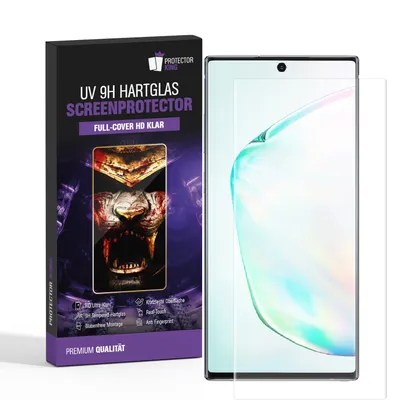 Produktbild von 6x 9H Panzerglas für Samsung Galaxy Note 10 Plus Full-Screen HD klar UV-Liquid Tempered Hartglas Displayschutz Schutzglas Screen-Protector