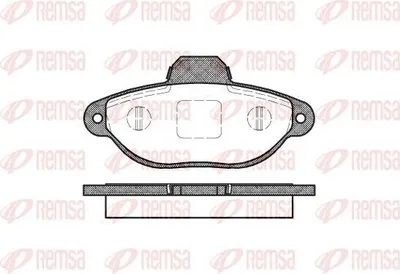 Produktbild von REMSA Bremsbeläge Satz Vorne Bremsklötze für FIAT PANDA (169) 0414.20