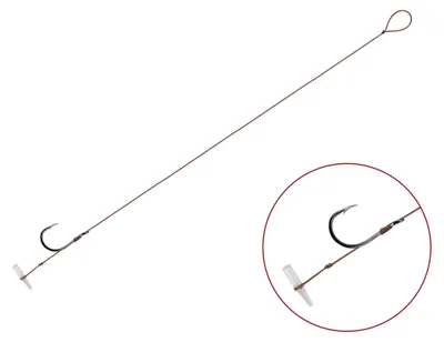 Produktbild von 6 Method Feeder Haken Vorfach geflochten mit Boiliestopper Gr. 6 | 12 cm