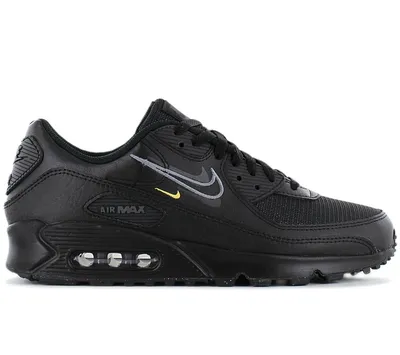 Produktbild von Nike Air Max 90 - Multi Swoosh - Herren Sneakers Schuhe Schwarz DX2651-001 , Größe: EU 44.5 US 10.5