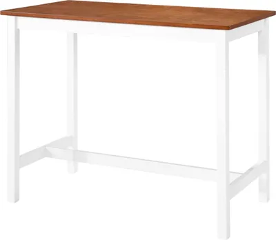 Produktbild von "2026 Modern"Esszimmer - Mehrfarbig Bartisch mit Stühlen 5-tlg. Massivholz Braun und Weiß Promotion1840772