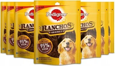Produktbild von PEDIGREE Ranchos Originals mit Huhn Hundesnack Hundeleckerli 14x70g ideal für kleine mittelgroße und große Hunde