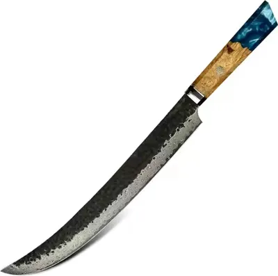 Image de Couteau de cuisine damassé AI-37594 - Slicer Bleu foncé KP37594