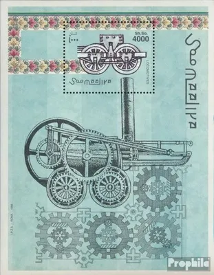 Produktbild von Briefmarken Somalia 1998 Mi Block54 (kompl.Ausg.) postfrisch Historische Lokomotiven