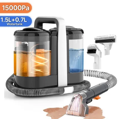 Produktbild von Handgeführter Teppichreiniger - Fleckenreiniger - 600 W - 15 kPa - Sprüh- und Saugfunktion - Für Auto und Sofa - Entfernt Tierhaare