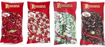 Produktbild von TESTPAKET Rossana Cocco - Cioccolato - Originali - Pistacchio Candies Bonbon Lollies Hartbonbons mit cremiger Füllung,4 Beutel 1Kg + Italian Gourmet Polpa di Pomodoro 400g Dose