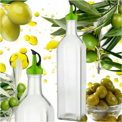 Produktbild von Transparente Glasflasche für Öl mit Spender 250 ml