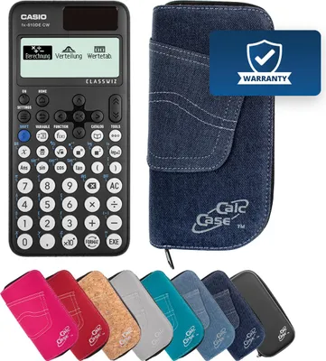 Produktbild von Casio FX-810 DE CW Taschenrechner mit Schutztasche dunkelblau