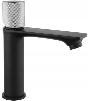 Zdjęcie produktu dla Bateria umywalkowa Royo One, czarny / chrom (72201-77)