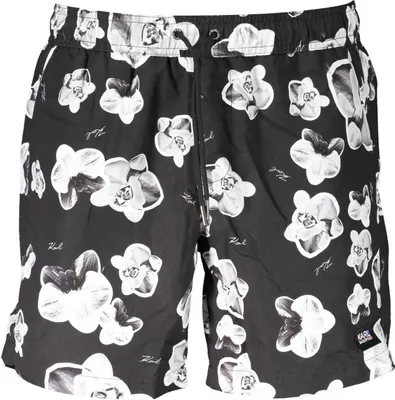 Image de KARL LAGERFELD BEACHWEAR Maillot de bain homme textile noir SF2142 - Taille : M
