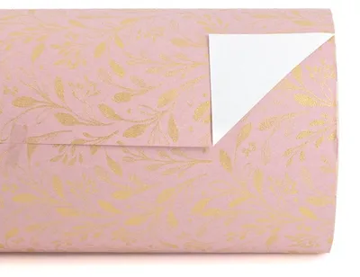 Imagen del producto de Papel de regalo HomeBound, diseño de hojas, rollo de 50 cm x 100 m