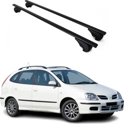 Produktbild von Dachträger Grundtäger für Nissan Almera 2000-2006 75kg Metall Schwarz 2 tlg