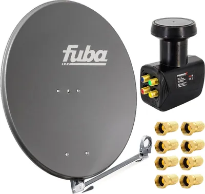 Produktbild von Fuba DAL 800 A Satellitenantenne Alu Anthrazit LNB Quad 8x F-Stecker