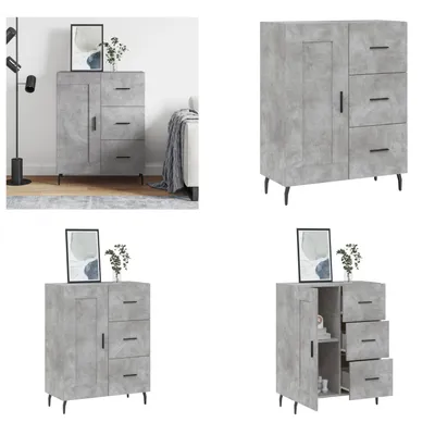 Produktbild von vidaXL Sideboard Betongrau 69,5x34x90 cm Holzwerkstoff - Sideboard - Sideboards - Schrank - Lagerschrank
