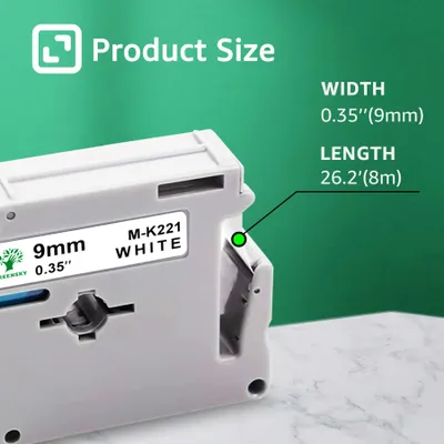 Produktbild von 4x M-K221 Schriftband Kompatibl für Brother MK-221 kompatibel für Brother P-Touch 9mm 60 65 75 80 85 90