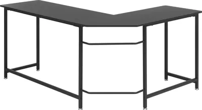 Produktbild von MCA furniture Schreibtisch MALETTO aus HWP und Metall, schwarz, 168x76x129 cm