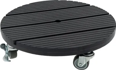 Produktbild von Sustania Pflanzenroller rund WPC-Material anthrazit d= 30 cm H= 8 cm