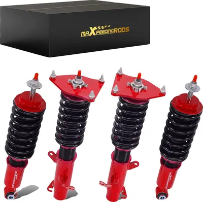 Image de Kit de suspension fileté, adaptation de l'amortissement en 24 étapes, réglage indépendant de la hauteur de conduite, adapté à la Mini Cooper R50, R53, améliore le comportement routier du véhicule