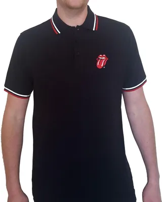 Produktbild von The Rolling Stones - "Classic" Poloshirt für Herren/Damen Uni RO1172 (S) (Schwarz)