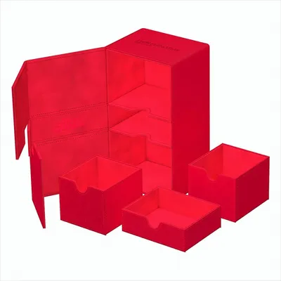 Produktbild von Ultimate Guard Twin Flip`n`Tray 200+ XenoSkin Monocolor Rot