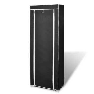 Image de Porte-chaussures étagères 162 x 57 x 29 cm Noir