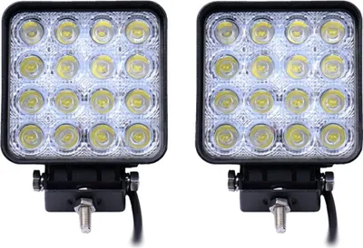 Produktbild von Greenmigo 2X 48W 16 LEDs Offroad Lampe LED Arbeitsscheinwerfer Flutlicht Reflektor Arbeitslicht Zusatzscheinwerfer für SUV,UTV,ATV Rückfahrstrahler 12V 24V