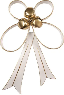 Immagine prodotto di Clayre & Eef 6Y6009 Fiocco decorativo bianco e oro 27x7x39 cm