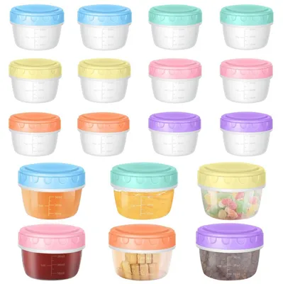 16er-Set Gefrierdosen 80 ml, stapelbar, auslaufsicher