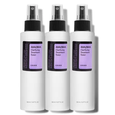 Produktbild von Gesichtswasser COSRX AHA/BHA Clarifying Treatment Toner Korean Skincare, 3x 150ml