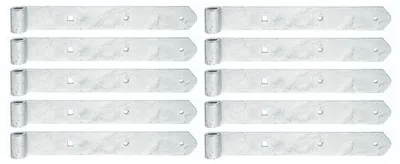 Zdjęcie produktu dla Alberts 845100 Zawias żaluzjowy, prosty, zaokrąglony, ocynkowany ogniowo, rolka Ø13 mm, rozmiar 300 x 40 mm, zestaw 10 szt