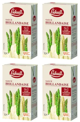Zdjęcie produktu dla Lukull Sos holenderski o delikatnej kremowej konsystencji 1000 ml opakowanie 4 szt