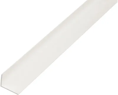 Produktbild von Winkelprofil PVC weiß 25x20x2 mm, 2,6 m