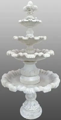 Immagine prodotto di Casa Padrino Fontana da giardino barocca con giglio Ø 130 x H. 232 cm - Magnifica fontana in stile barocco