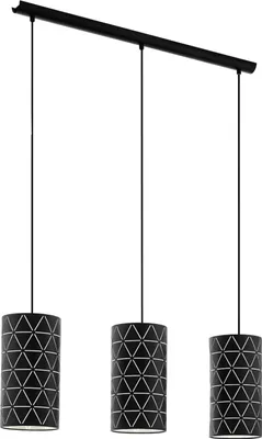 Immagine prodotto di EGLO Ramon, 3 lampadine, E27, IP20, Nero, Bianco