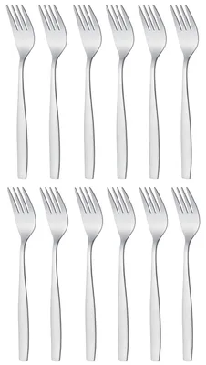 Essgabeln 12er-Set, rostfreier Stahl, handpoliert, spülmaschinenfest