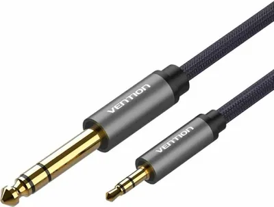 Image de câble jack 3,5 mm vers 6,5 mm - câble audio 5 m en gris pour une qualité audio impeccable