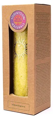 Image de Bougie Stéarine Soleil Jaune Non Parfumée - 21x6,5 Cm