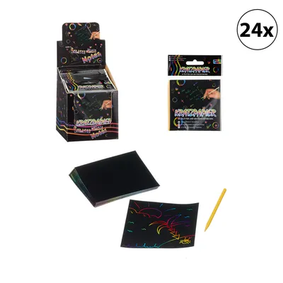 Produktbild von *V* Kratzpapier-Set, bunt, 25tlg, 8,5x8,5cm