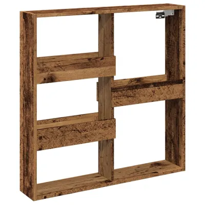 Obrázek produktu pro vidaXL Nástěnná skříň vzhled starého dřeva 80x15x80 cm materiál na bázi dřeva