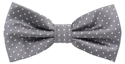 Produktbild von Fabio Farini - 1 Stück Herren Fliegen mit Punkten - Männer Querbinder Vorgebunden Bowtie Dunkelgrau (Weiß)