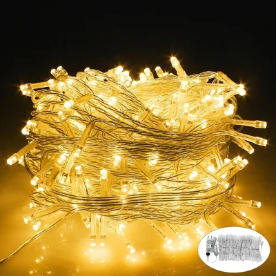 Zdjęcie produktu dla JOIEYOU Zasłona świetlna, 3x3m, 600 diod LED, ciepła biel, 8 trybów świecenia, funkcja pamięci, świąteczne oświetlenie, IP44, dekoracja świetlna, dekoracja świąteczna