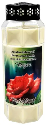 Produktbild von Design Premium Grablicht 15 Tage "Aus dem Leben seid ihr uns genommen..."